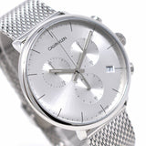 Calvin Klein High Noon Silver Dial Silver Mesh Bracelet Watch for Men - K8M27126 Authentic Buy Shop Now