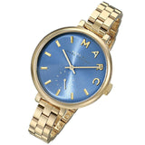 Marc Jacobs Sally Blue Dial Gold Steel Strap Watch for Women - MBM3366 Authentic Buy Shop Now