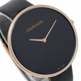 Calvin Klein Full Moon Black Dial Black Leather Strap Watch for Women - K8Y236C1 Authentic Buy Shop Now