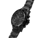 Emporio Armani Diver Chronograph Black Dial Black Steel Strap Watch For Men - AR11363 Authentic Buy Shop Now