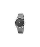 Calvin Klein Minimalist Black Dial Silver Mesh Bracelet Watch for Men - K3M2112X Authentic Buy Shop Now