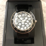 Marc Jacobs Amy Black Dial Black Leather Strap Watch for Women - MBM1163 Authentic Buy Shop Now