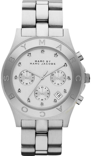 Marc Jacobs Blade White Dial SIlver Steel Strap Watch for Women - MBM3100 Authentic Buy Shop Now
