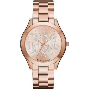 Michael Kors Slim Runway Rose Gold Dial Rose Gold Steel Strap Watch for Women - MK3591 Authentic Buy Shop Now