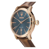 Maserati Epoca Blue Dial Brown Leather Strap Watch For Men - R8851118001 Authentic Buy Shop Now