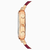 Swarovski Era Journey Red Dial Red Leather Strap Watch for Women - 5416701 Authentic Buy Shop Now