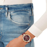 Swarovski Era Journey Red Dial Red Leather Strap Watch for Women - 5416701 Authentic Buy Shop Now