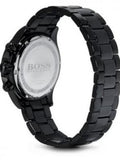 Hugo Boss Ikon Chronograph Black Dial Black Steel Strap Watch for Men - 1512961 Authentic Buy Shop Now