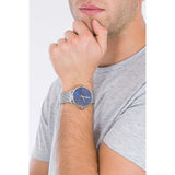 Calvin Klein High Noon Quartz Blue Dial Silver Mesh Bracelet Watch for Men - K8M2112N Authentic Buy Shop Now