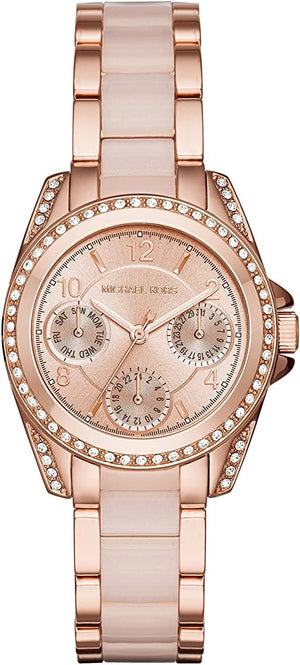Michael Kors Blair Rose Gold Dial Two Tone Steel Strap Watch for Women - MK6175 Authentic Buy Shop Now