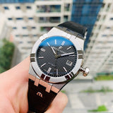 Maurice Lacroix Aikon Date Automatic Black Dial Black Leather Strap Watch For Men - AI6008-SS001-330-1 Authentic Buy Shop Now