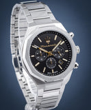 Maserati Stile Chronograph Black Dial Silver Steel Strap Watch For Men - R8873642010 Authentic Buy Shop Now