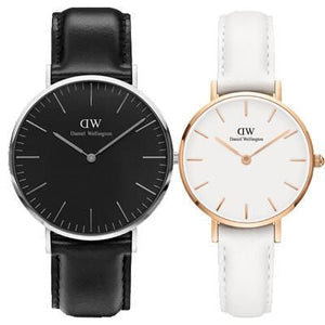 Daniel Wellington Classic Sheffield Black Dial Black Leather Strap Watch For Men - DW00100133 Authentic Buy Shop Now