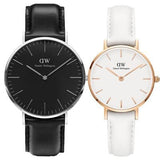 Daniel Wellington Classic Sheffield Black Dial Black Leather Strap Watch For Men - DW00100133 Authentic Buy Shop Now