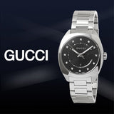 Gucci GG2570 Diamonds Black Dial Silver Steel Strap Watch For Women - YA142404 Authentic Buy Shop Now