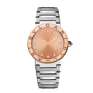 Bvlgari Bvlgari Bvlgari Resort Limited Edition Diamonds Gold Dial Silver Steel Strap Watch for Women - BVLGARI103682 Authentic Buy Shop Now