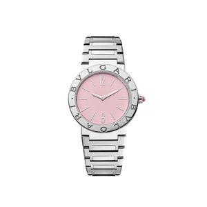 Bvlgari Bvlgari Bvlgari Quartz Pink Dial Silver Steel Strap Watch for Women - BVLGARI103711 Authentic Buy Shop Now