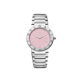 Bvlgari Bvlgari Bvlgari Quartz Pink Dial Silver Steel Strap Watch for Women - BVLGARI103711 Authentic Buy Shop Now
