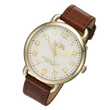 Coach Delancey White Dial Brown Leather Strap Watch for Women - 14502715 Authentic Buy Shop Now