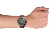 Fossil Garrett Chronograph Grey Dial Brown Leather Strap Watch for Men - FS5770 Authentic Buy Shop Now