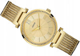 Guess Soho Champagne Dial Stainless Steel Mesh Bracelet Watch For Women - W0638L2 Authentic Buy Shop Now