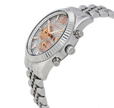Michael Kors Lexington Chronograph Silver Dial Silver Steel Strap Watch for Men - MK8515 Authentic Buy Shop Now