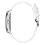 Guess G Twist Quartz White Dial White Silicone Strap Watch For Women - W0911L1 Authentic Buy Shop Now