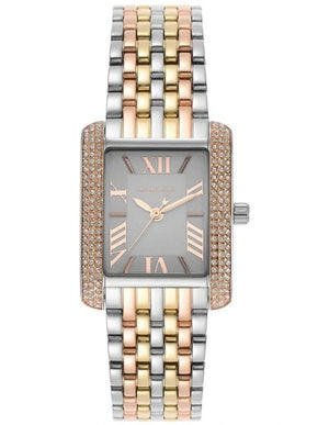Michael Kors Emery Three-Hand White Dial Two Tone Steel Strap Watch for Women - MK4744 Authentic Buy Shop Now