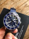 IWC Aquatimer Chronograph Blue Dial Blue Rubber Strap Watch for Men - IW376711 Authentic Buy Shop Now