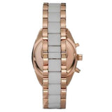 Emporio Armani Sportivo White Dial Rose Gold & White Steel Strap Watch For Women - AR5942 Authentic Buy Shop Now