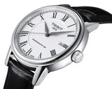 Tissot Carson Powermatic 80 White Dial Black Leather Strap Watch For Men - T085.407.16.013.00 Authentic Buy Shop Now