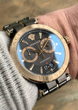 Versace Aion Chronograph Black Dial Black Steel Strap Watch for Men - VE1D01620 Authentic Buy Shop Now