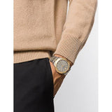 Versace V-Urban Quartz Silver Dial Two Tone Steel Strap Watch for Men - VELQ00519 Authentic Buy Shop Now