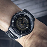Mido Commander II Automatic Gradient Black Dial Black Steel Strap Watch For Men - M021.407.33.411.00 Authentic Buy Shop Now