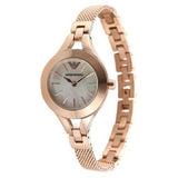 Emporio Armani Chiara Analog White Dial Rose Gold Steel Strap Watch For Women - AR7329 Authentic Buy Shop Now