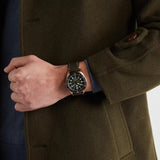 Tag Heuer Autavia Calibre 5 Automatic Olive Green Dial Green Leather Strap Watch for Men - WBE5190.FC8268 Authentic Buy Shop Now