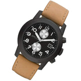 Marc Jacobs Larry Chronograph Black Dial Brown Leather Strap Watch for Men - MBM5053 Authentic Buy Shop Now
