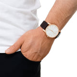 Calvin Klein City Silver Dial Brown Leather Strap Watch For Men - K2G21629 Authentic Buy Shop Now