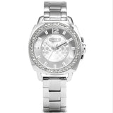 Coach Mini Boyfriend Diamonds Silver Dial Silver Steel Strap Watch for Women - 14501699 Authentic Buy Shop Now