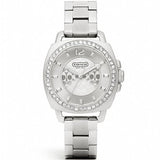 Coach Mini Boyfriend Diamonds Silver Dial Silver Steel Strap Watch for Women - 14501699 Authentic Buy Shop Now