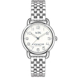 Coach Delancey White Dial Silver Steel Strap Watch for Women - 14502240 Authentic Buy Shop Now