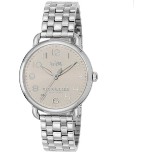 Coach Delancey Classic White Dial Silver Steel Strap Watch for Women - 14502260 Authentic Buy Shop Now