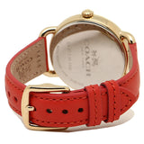Coach Delancey Ivory Dial Orange Leather Strap Watch for Women - 14502719 Authentic Buy Shop Now