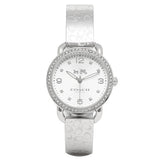 Coach Delancey White Dial Silver Steel Strap Watch for Women - 14502353 Authentic Buy Shop Now