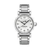 Coach Madison White Dial Silver Steel Strap Watch for Women - 14502394 Authentic Buy Shop Now