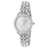 Coach Delancey Mother of Pearl Dial Silver Steel Strap Watch for Women - 14502477 Authentic Buy Shop Now
