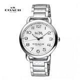 Coach Delancey White Dial Silver Steel Strap Watch for Women - 14502495 Authentic Buy Shop Now