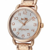 Coach Delancey White Dial Rose Gold Steel Strap Watch for Women - 14502497 Authentic Buy Shop Now
