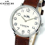 Coach Slim Easton White Dial Brown Leather Strap Watch for Women - 14502682 Authentic Buy Shop Now