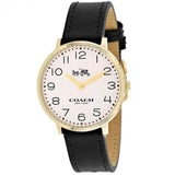 Coach Slim Easton White Dial Black Leather Strap Watch for Women - 14502683 Authentic Buy Shop Now